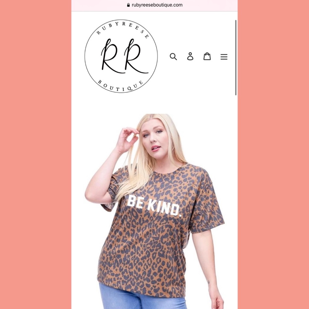 “BE KIND” Leopard Graphic Tee
